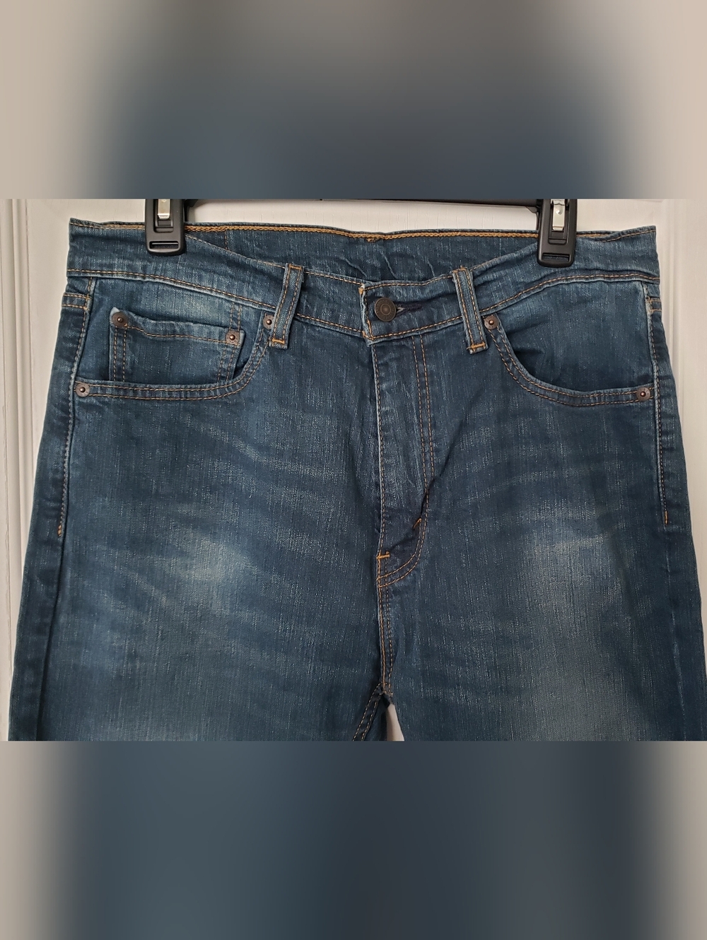 Levi's Men's 505 W33 L34 Straight Denim Jeans In Excellent Condition - Picture 4 of 6